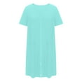 thumbnail image 1 of ShomPort Women's Zipper Robes with Pockets Lightweight Short Sleeve Comfy Nightgowns Loungewear, 1 of 7
