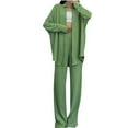 thumbnail image 1 of ShomPort Womens 2 Piece Lounge Set Button up Long Sleeve T-Shirts with Long Pants Fall Casual Matching Sets, 1 of 6
