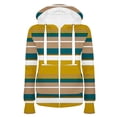 thumbnail image 1 of ShomPort Womens Active Long Sleeve Zip up Hoodies with Pocket Striped Hooded Sweatshirts Jackets, 1 of 2