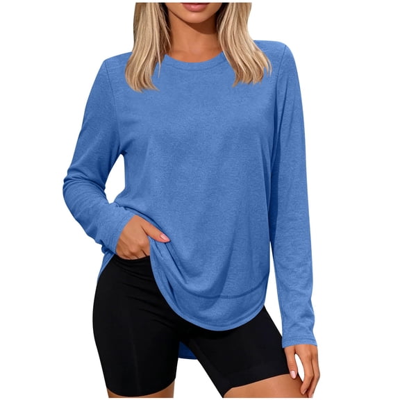 ShomPort Womens Active Shirts Lightweight Soft Tunics Long Sleeve Workout Athletic Tops