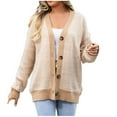 thumbnail image 1 of ShomPort Womens Cardigan Sweaters Fall Open Front Long Sleeve Button down Knitted Cardigans, 1 of 9
