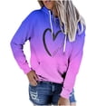 thumbnail image 1 of ShomPort Womens Cute Graphic Hoodies Sweatshirt Long Sleeve Pullover Fall Clothes (Purple 84), 1 of 4