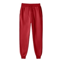 ShomPort Womens Elastic Waist Sweatpants Cinch Bottom Drawstring Fleece Lined Joggers Winter Casual Thick Warm Trousers Pockets