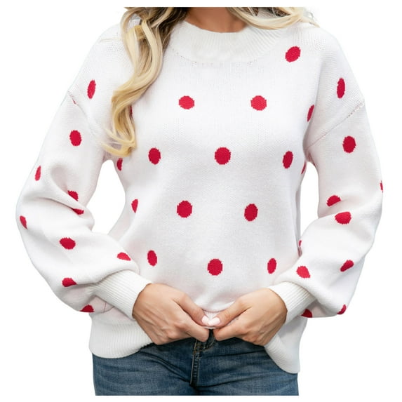 ShomPort Womens Fall Cute Sweaters Crewneck Long Sleeve Comfy Essential Knit Pullover Tops