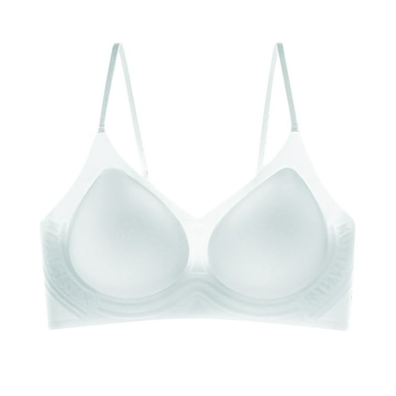 ShomPort Womens Fixed Cup Bras Thin Straps Full Coverage Push Up Seamless U-Back Hook and Eye Soft Sports Underwear