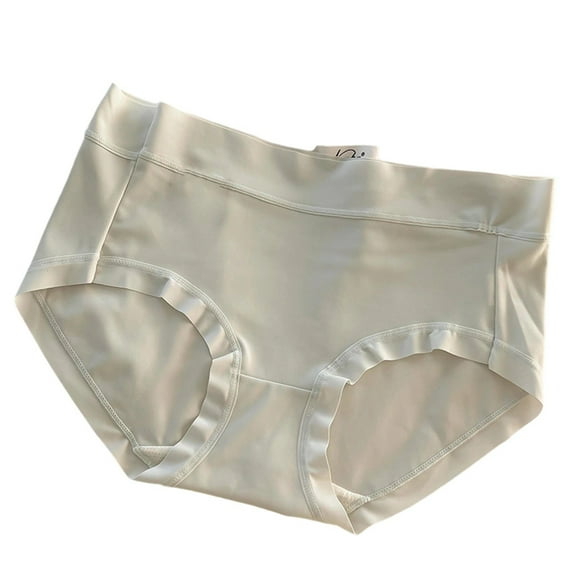 ShomPort Womens Full Coverage Briefs Solid Color Cotton Seamless High Waist Panties Breathable Daily Underwear