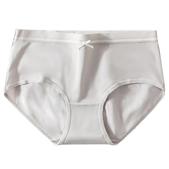 ShomPort Womens Full Coverage Seamless Panties Solid Color Bow Knot No Show Comfort Breathable Soft Briefs