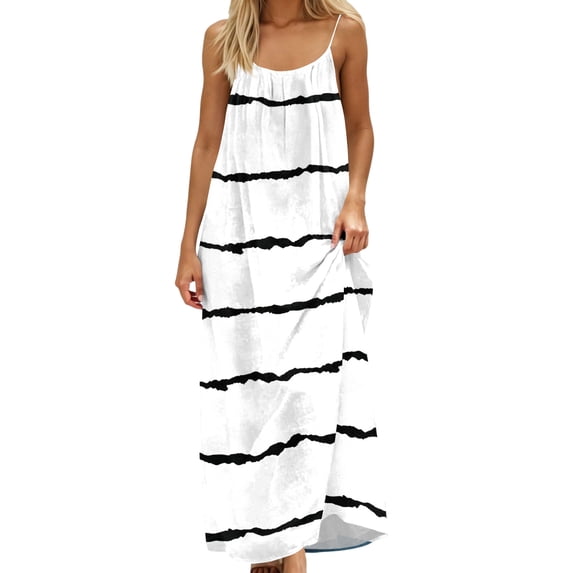 ShomPort Womens Lounge Dress Sleeveless Summer Casual Backless Cami Sundress Vacation House Dress