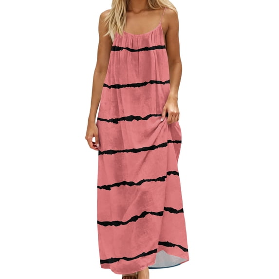 ShomPort Womens Lounge Dress Sleeveless Summer Casual Backless Cami Sundress Vacation House Dress