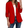 thumbnail image 1 of ShomPort Womens Open Front Suit Jackets with Pockets Long Sleeve Bussiness Dressy Blazer for Office, 1 of 7