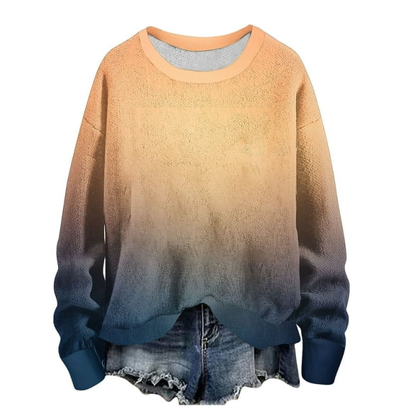 ShomPort Womens Oversized Sweatshirts Crewneck Long Sleeve Tunic Tops Fleece Pullover Fall Fashion Clothes