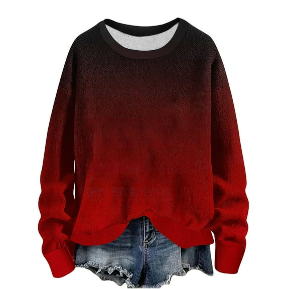 ShomPort Womens Oversized Sweatshirts Crewneck Long Sleeve Tunic Tops Fleece Pullover Fall Fashion Clothes