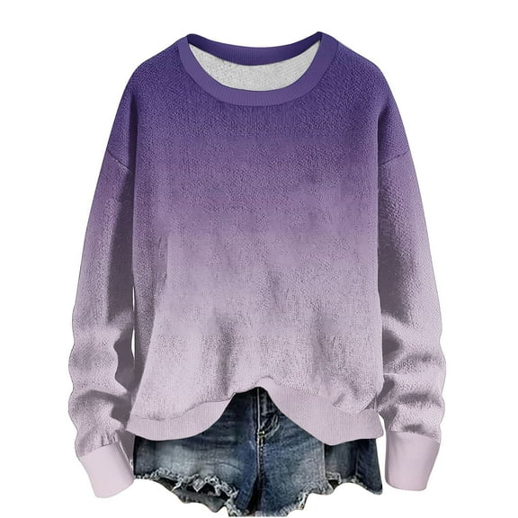 ShomPort Womens Oversized Sweatshirts Crewneck Long Sleeve Tunic Tops Fleece Pullover Fall Fashion Clothes