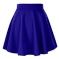 thumbnail image 1 of ShomPort Womens Pleated Mini Skirts High Waist Comfy Summer Casual Skirts Plain Solid Color Basic A- Line Short Skirts (XX-Large, Blue), 1 of 3
