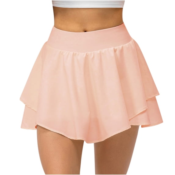 ShomPort Womens Pleated Mini Skirts High Waisted Built in Shorts Tennis Skirts Workout Casual Athletic Skorts