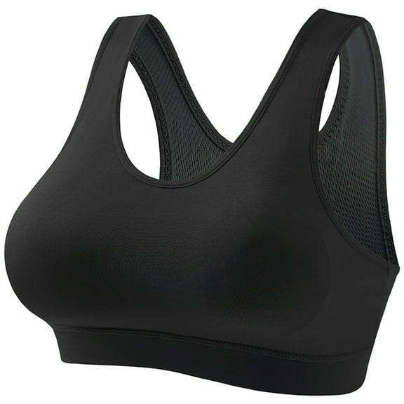ShomPort Womens Seamless Yoga Bras Fixed Cup Supportive Without Underwire U-Back Comfort Athletic Padded Underwear