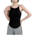 thumbnail image 1 of ShomPort Womens Sleeveless Camisole Thin Straps Racerback Seamless Stretchy Tank Tops Comfort Breathable Trendy Sleepwear, 1 of 7