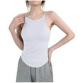 thumbnail image 1 of ShomPort Womens Sleeveless Camisole Thin Straps Racerback Seamless Stretchy Tank Tops Comfort Breathable Trendy Sleepwear, 1 of 3