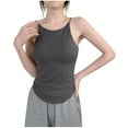 thumbnail image 1 of ShomPort Womens Sleeveless Camisole Thin Straps Racerback Seamless Stretchy Tank Tops Comfort Breathable Trendy Sleepwear, 1 of 7