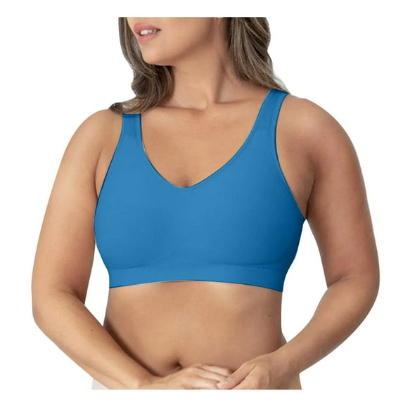 ShomPort Womens Sports Bras Seamless Stretchy Wirefree Workout Yoga Bra Full Coverage Padded Everyday Bra