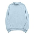 thumbnail image 1 of ShomPort Womens Sweatshirt Fall Plus Size Mock Neck Oversized Sweatshirt Fleece Long Sleeve Pullover Tops M-4X, 1 of 8