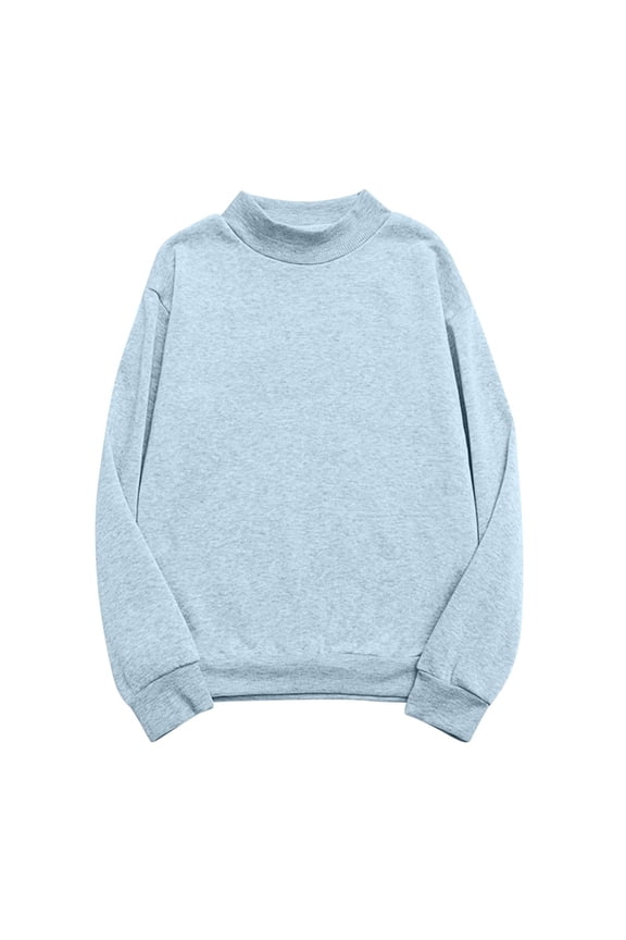 Womens Sweatshirt Fall Plus Size Mock Neck Oversized Sweatshirt Fleece Long Sleeve Pullover Tops M-4X