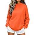 thumbnail image 1 of ShomPort Womens Sweatshirt Oversized Mock Neck Warm Long Sleeve Pullover Tops Trendy Winter Fall Outfits, 1 of 6