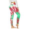thumbnail image 1 of ShomPort Womens Tie-Dye Yoga Leggings High Waist Compression Tights Workout Gym Running Leggings, 1 of 5