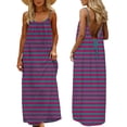 thumbnail image 1 of ShomPort Womens Vacation Long Dress Casual Summer Striped Loose Spaghetti Strap Maxi Dresses Sundress, 1 of 7