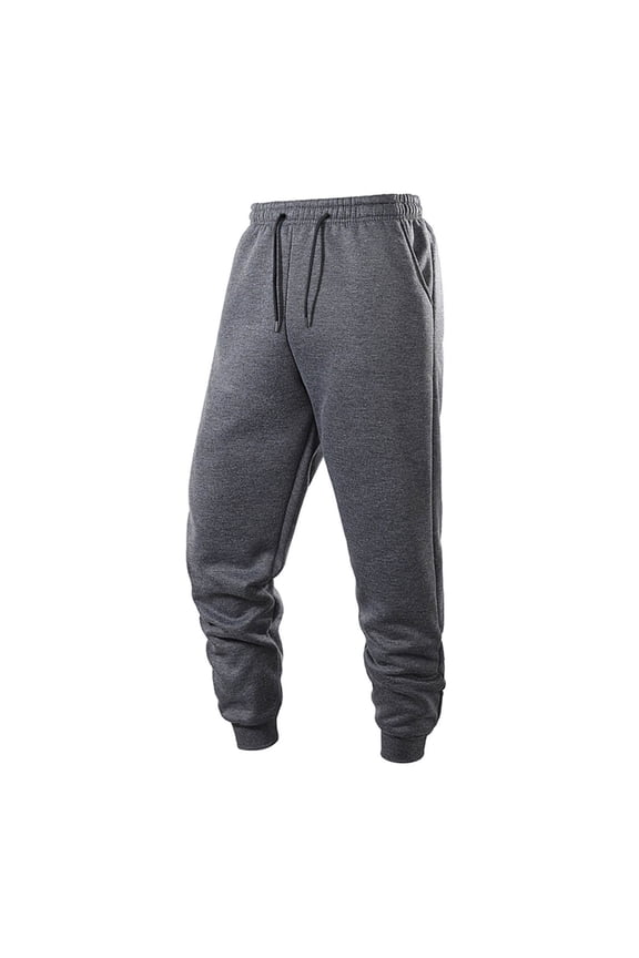 Wool Pants for Mens Drawstring Full Length Bottom Elastic Wasit Pants Bottom Fall Winter Thermal Trousers