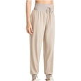 thumbnail image 1 of ShomPort Yoga Pants for Women Loose Cinch Bottom Sweatpants High Waist Drawstring Comfortable Trousers, 1 of 5