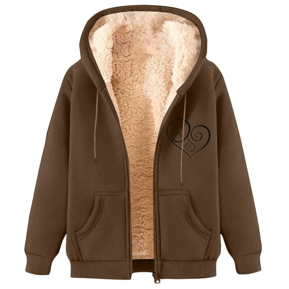 ShomPort Zip Up Hoodies For Men Long Sleeve Fleece Lined Thick Sweatshirt Winter Casual Jackets Coat