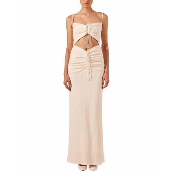 Shona Joy womens Beau Sleeveless Drawstring Maxi Dress, 8