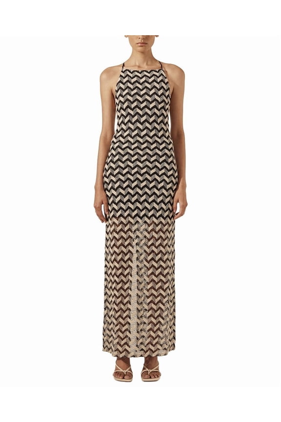 womens  Noor High Neck Maxi Dress, 6