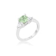 thumbnail image 1 of Shonda 1.8ct Peridot CZ Rhodium Cushion Classic Statement Ring Size 7, 1 of 4