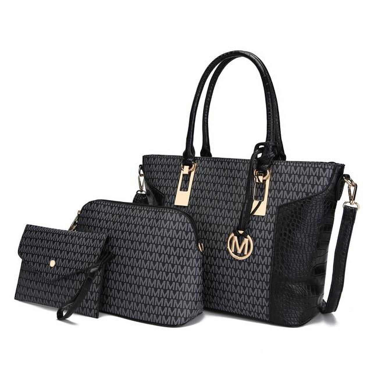 Shonda 3PC Tote Handbag Vegan Leather Women - Walmart