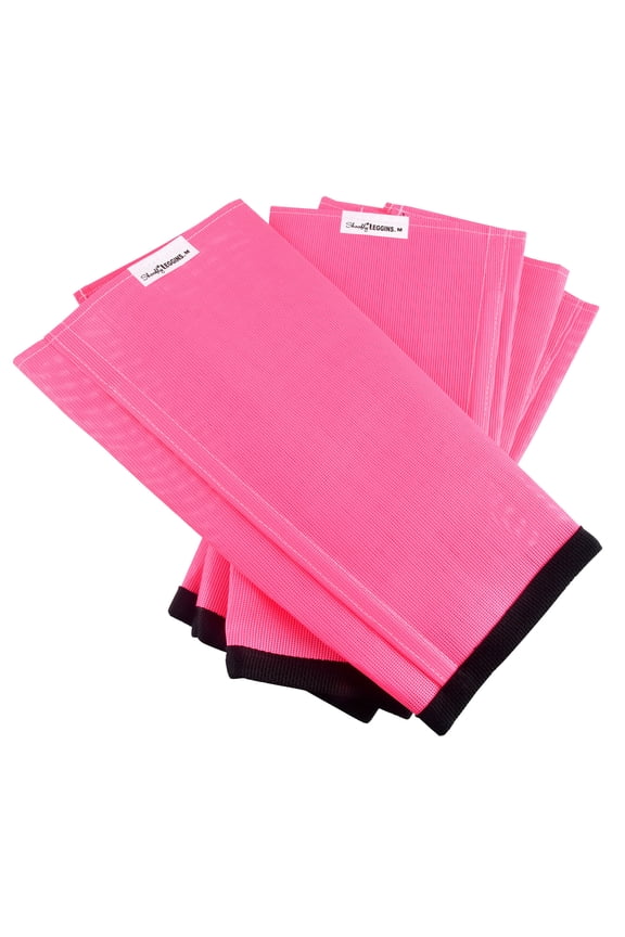 Horse Leggins -  Loose Fitting Boots, Reduce Stomping, Stress & Fatigue, Breathable Plastic Mesh (Pink/Small)