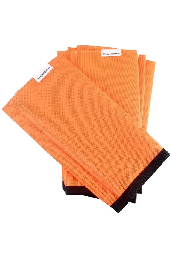Horse Leggins; Prevent Paintful Fly Bites, Reduces Stress & Stomping, Chemical-Free Plastic Mesh Material (Medium/Orange)