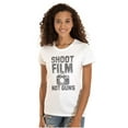 thumbnail image 1 of Shoot Film Not Guns Photographer Pun Womens Slim Fit Graphic Tee Brisco Brands L, 1 of 5