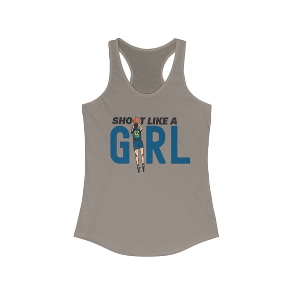 Shoot Like A Girl Clark 22 Basketball lover Women's Ideal Racerback Tank