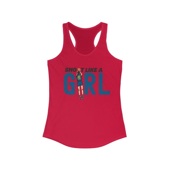 Shoot Like A Girl Clark 22 Basketball lover Women's Ideal Racerback Tank
