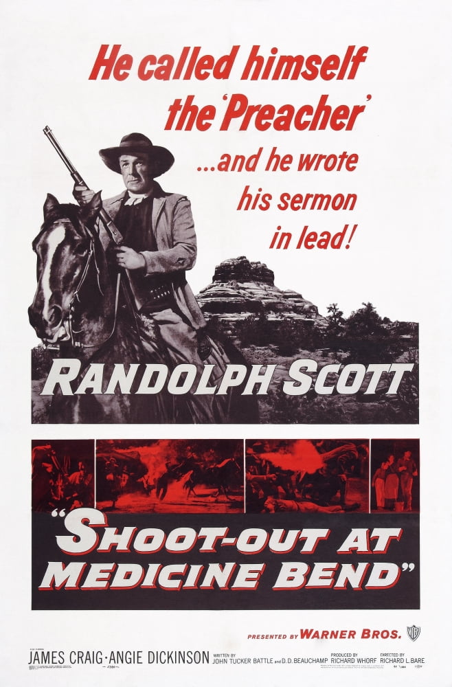 Shoot-Out At Medicine Bend Canvas Art - (11 x 17)