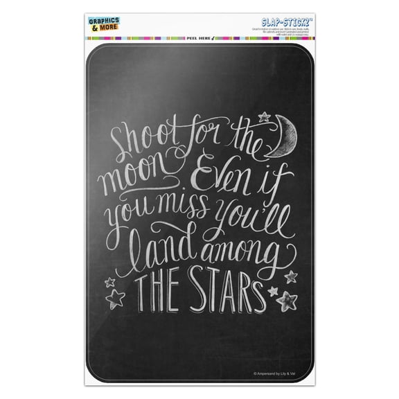 Shoot for the Moon Land Among Stars Home Business Office Sign