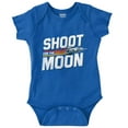 thumbnail image 1 of Shoot for the Moon Space Rocketship Romper Boys or Girls Infant Baby Brisco Brands NB, 1 of 7
