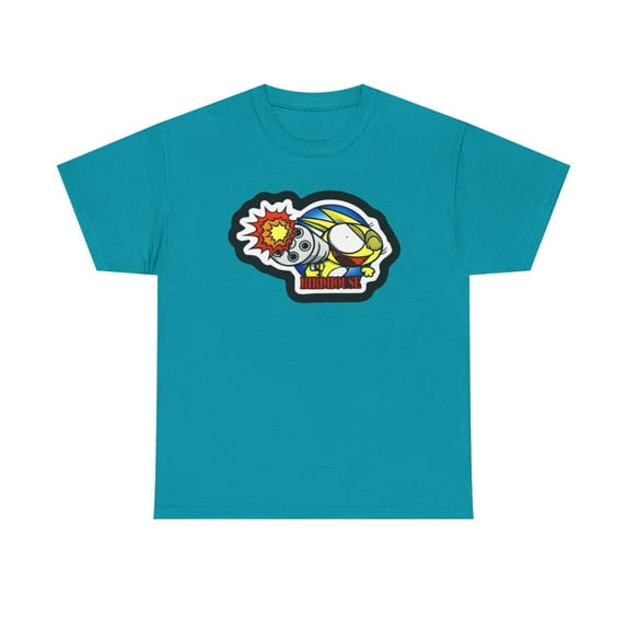Shooter Cartoon Birdhouse Berra Santos Vintage Skateboard 02 TShirt Print - Tropical Blue / 3XL