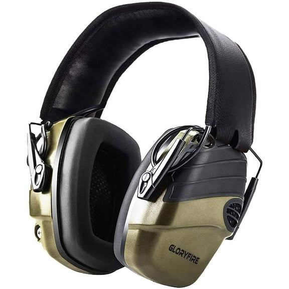 Shooter Electronic Folding Protection Muffs, Tan Patriot