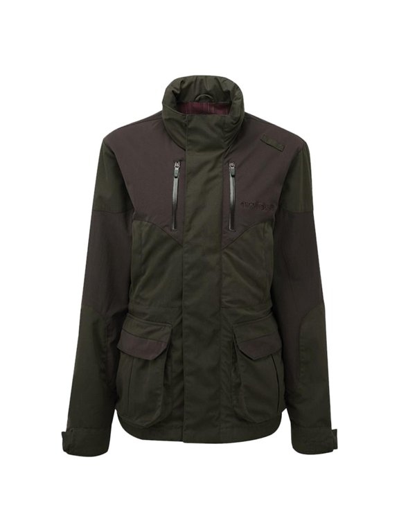 Highland Jacket Ladies Dark Olive/Brown X-Small Green