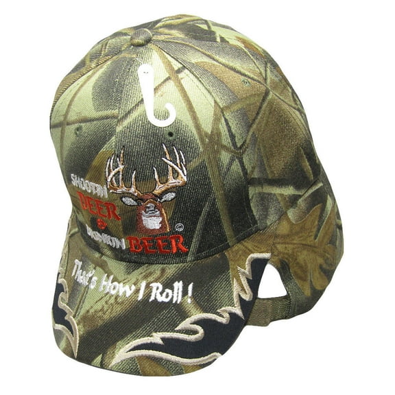 Shootin Deer Drinkin Beer Hunting Camouflage Camo Embroidered Cap CAP910 Hat