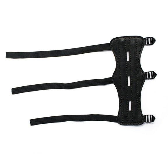 Archery Arm Guard Made of Durable Leather with 3 Adjustable Straps for Safe Protection