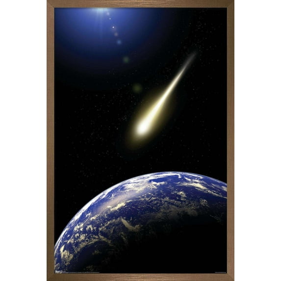 Shooting Comet Wall Poster, 22.375" x 34", Framed